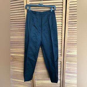 SILK HIGH WAISTED CAPRI PANTS